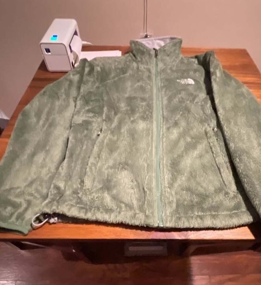 The North Face Osito Fleece Jacket Green Fuzzy Full Zip